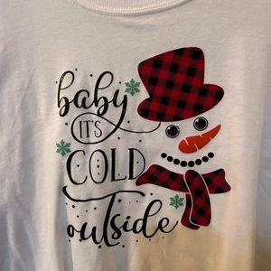 NEW holiday/ Christmas tshirt -baby it’s cold outside XLHUSKY*buy1get1*